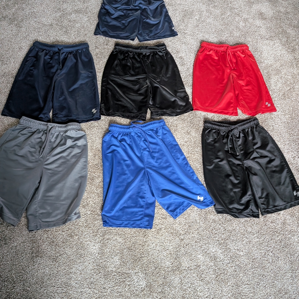 Boys Basketball Shorts Size 10-12 Athletic Shorts Set Of 7